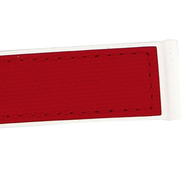 TAG Heuer Monaco FT6277 FC5091-CS CBL218C White Red Rubber Calfskin Strap 22mm | Genuine OEM