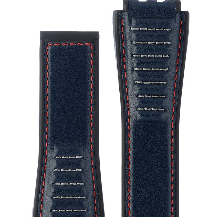 TAG Heuer Carrera FT6100 FC5059/0 CAR21AN Black Rubber / Blue Calfskin Strap 22mm | Genuine OEM