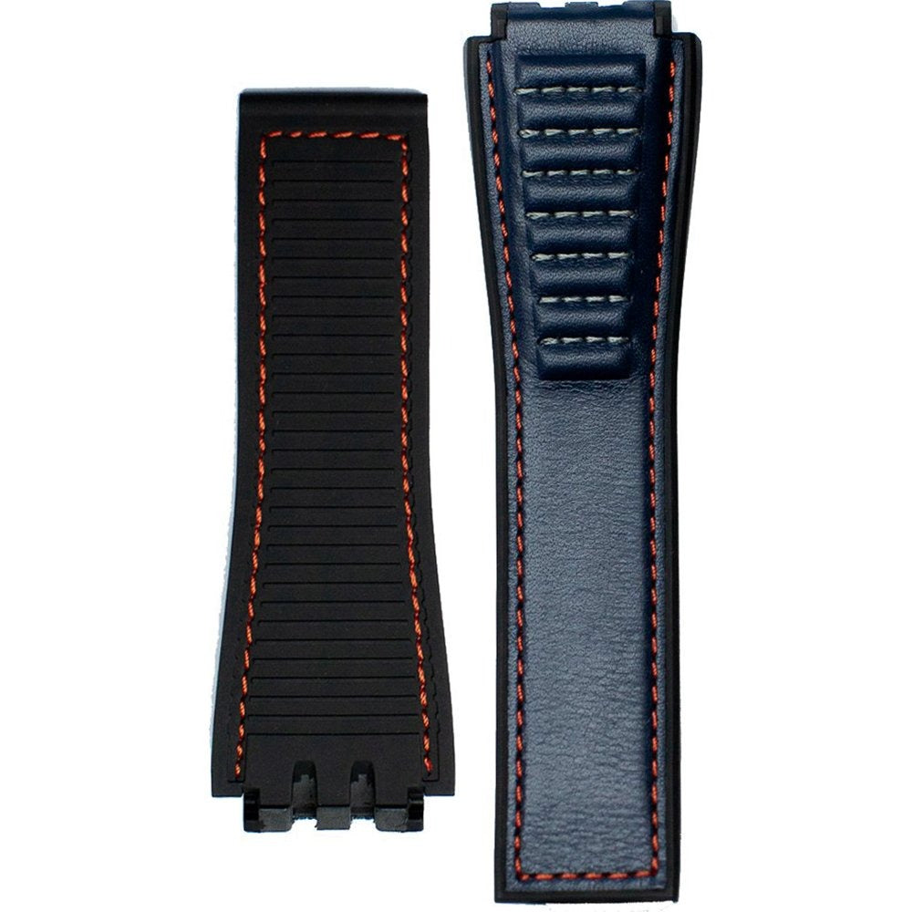 TAG Heuer Carrera FT6100 FC5059/0 CAR21AN Black Rubber / Blue Calfskin Strap 22mm | Genuine OEM